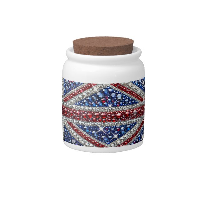 Candy Jar with British Colors Design (Front)