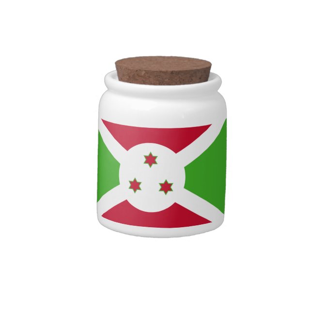 Candy Jar with flag of Burundi (Left)