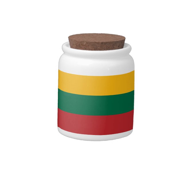 Candy Jar with flag of Lithuania (Left)