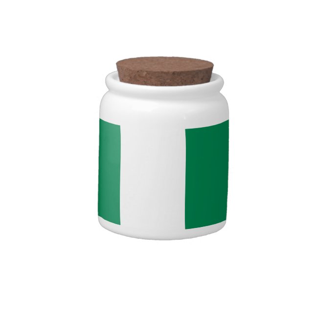 Candy Jar with flag of Nigeria (Left)