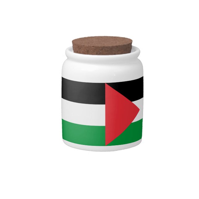 Candy Jar with flag of Palestine (Front)