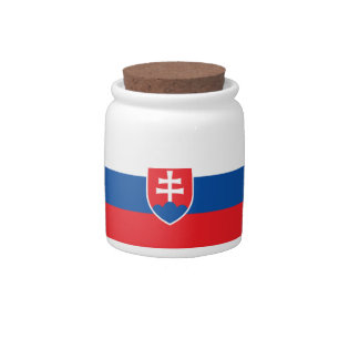 Candy Jar with flag of Slovakia