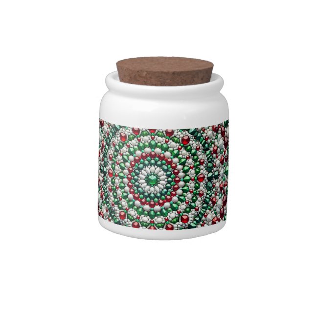 Candy Jar with Italian Colors Design (Left)