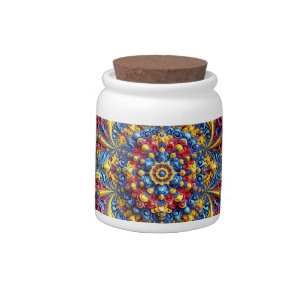 Candy Jar with Romanian Colors Design