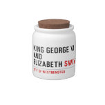 king george vi and elizabeth  Candy Jars