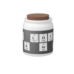 I Love
 K Ar I  Candy Jars