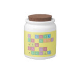 I love 
 Ms Nikki
 Cause
 She is
 Beautiful    Candy Jars