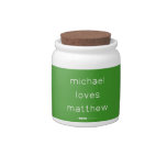 michael
 loves
 matthew  Candy Jars