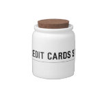 7800 Credit cards street  Candy Jars