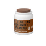 Geniet elke dag van een ander         dagmenu  Candy Jars