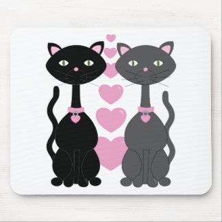 Candy Kitty in Love Mouse Pad