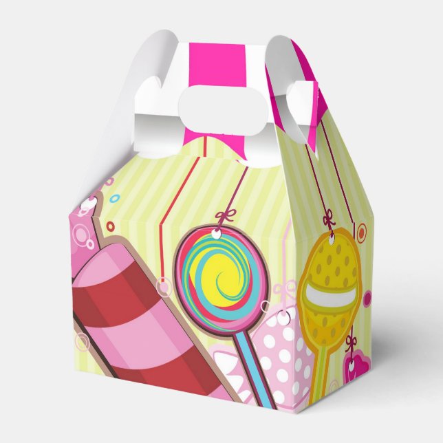 Candy land Birthday Party favor box (Front Side)