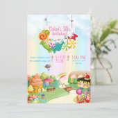 Candy land Birthday Party Invitation (Standing Front)