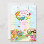 Candy land Birthday Party Invitation (Front)