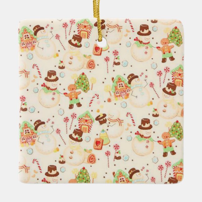 Candy Land Ceramic Ornament (Front)