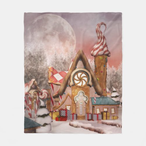 Candy Land Christmas Christmas Fleece Blanket