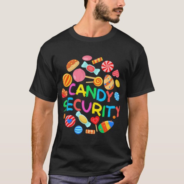 Candy Land Costumes Candy Security Candy Crew  T-Shirt (Front)