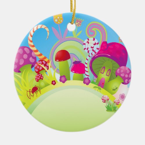Candy Land fantasy Christmas Ornament