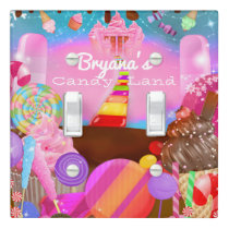 Candy Land Fantasy Cupcakes & Sweets Personalized Light Switch Cover