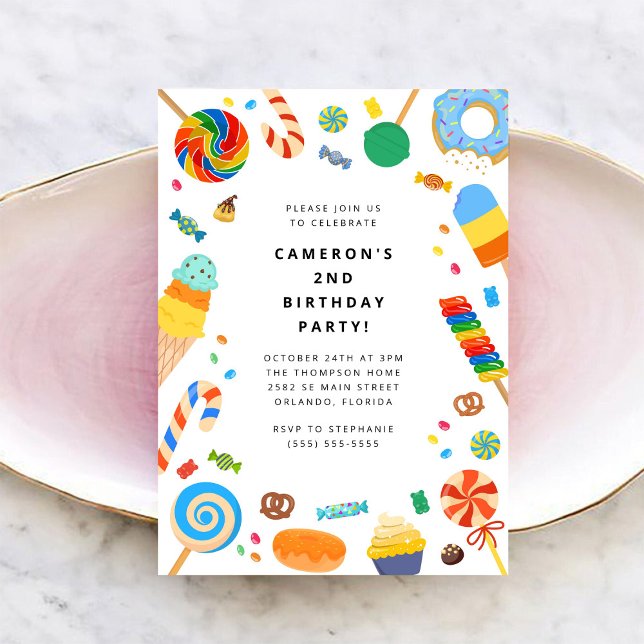Candy Land Girl Birthday Invitation (Creator Uploaded)
