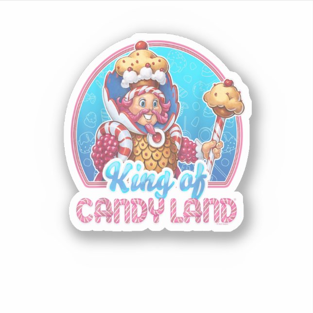 Candy Land King Of Candy Land Portrait  Sticker (Front)