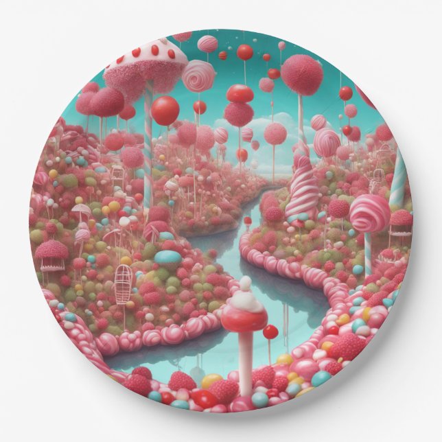 candy land  paper plates (Front)