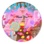 Candy Land Party Fantasy Candy Cupcakes Favor Classic Round Sticker