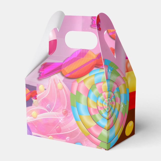 Candy Land Party Fantasy Sweets Birthday Favor Boxes (Back Side)