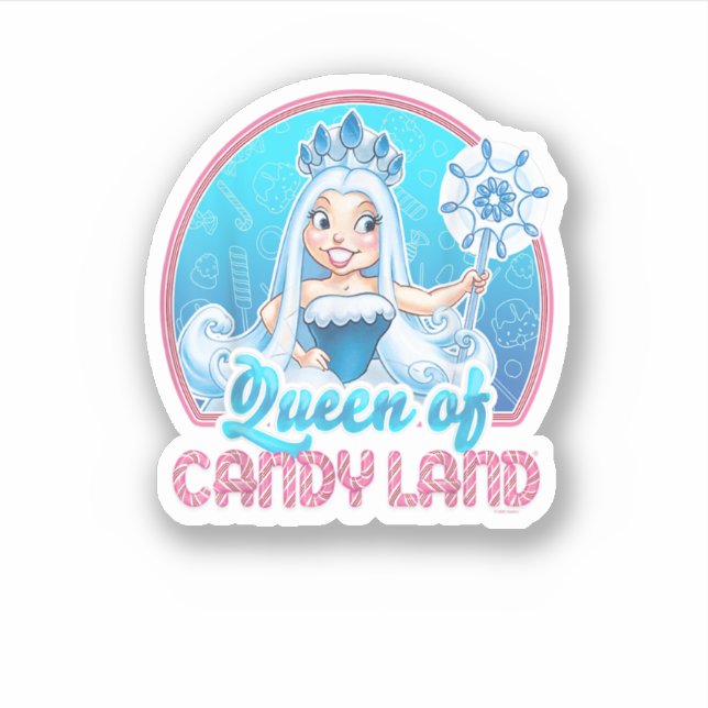 Candy Land Queen Of Candy Land Portrait  Sticker (Front)