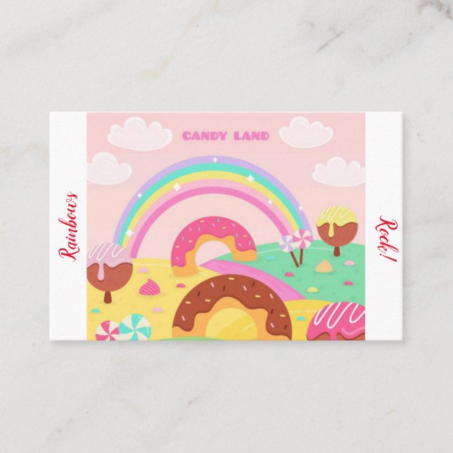 Candy Land Rainbow Business Card (Front)