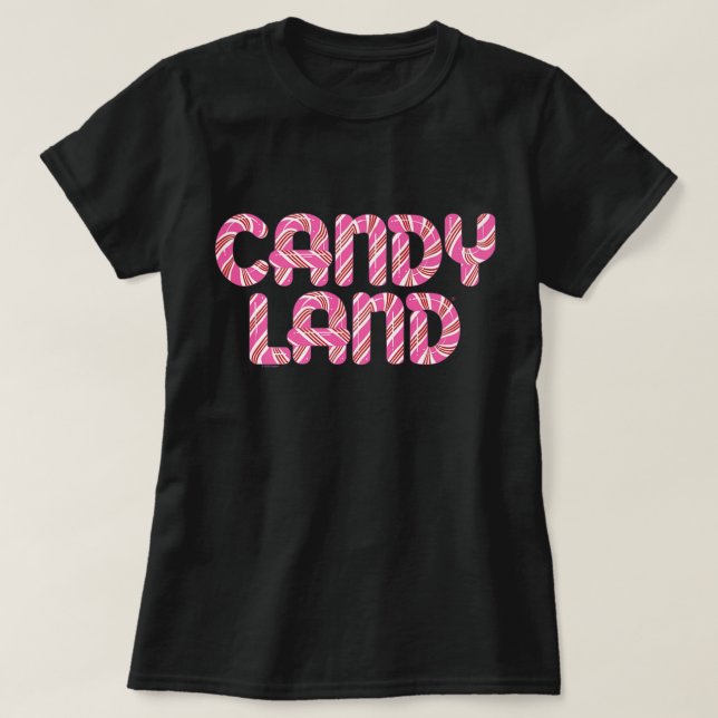 Candy Land Retro 90's Logo Premium  T-Shirt (Design Front)