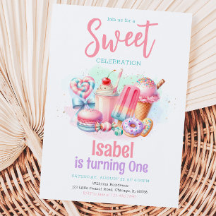 Candy Land Sweet Birthday Invitation