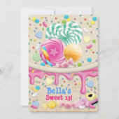 Candy Land Sweetie Birthday Party Invitation (Front)