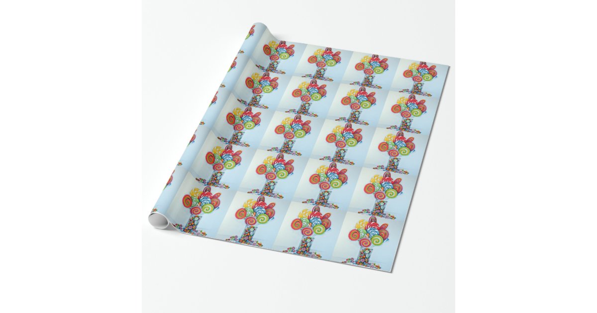 Candy land wrapping paper Zazzle