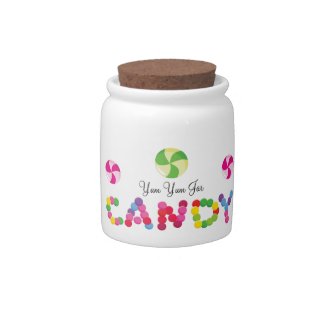 Candy Letters Colorful Yum Yum Candy Jar
