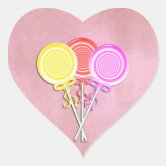 Lollipop Heart Stickers