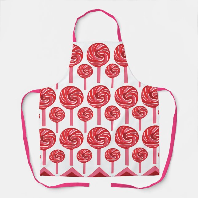 Candy Lollipop Sweet Candy Lollipop Apron (Front)