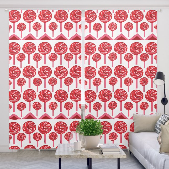 Candy Lollipop Sweet Candy Lollipop Blackout Curtains (Living Room)