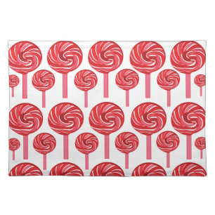 Candy Lollipop Sweet Candy Lollipop Cloth Placemat