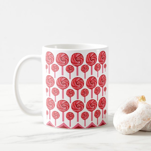 Candy Lollipop Sweet Candy Lollipop  Coffee Mug (With Donut)