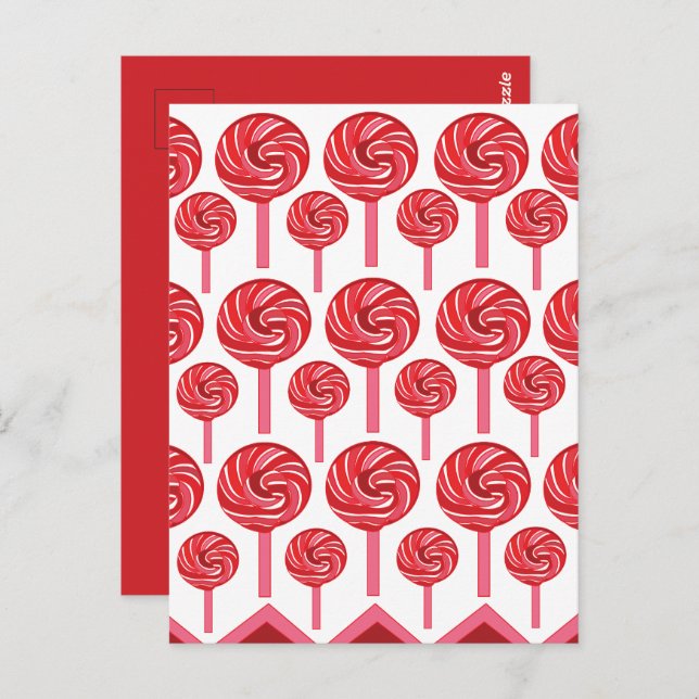 Candy Lollipop Sweet Candy Lollipop Party Postcard (Front/Back)