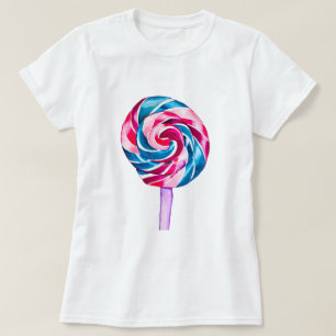 Candy lollipop watercolor sweet art T-Shirt