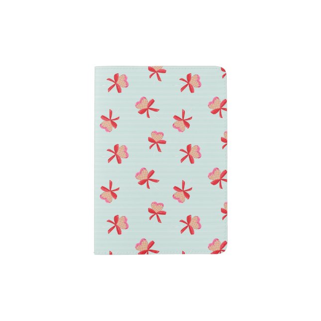 Candy lollipop with red bow  passport holder (Front)