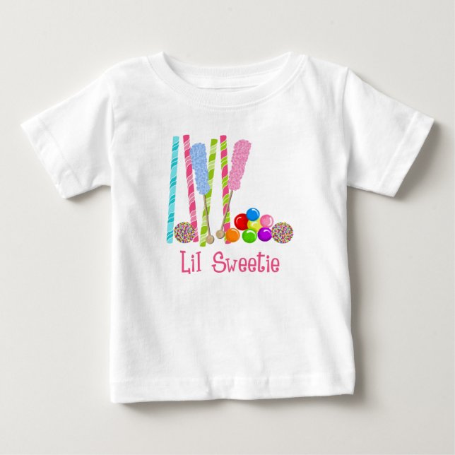 Candy, Lollipops and Gumballs Oh My Baby T-Shirt (Front)
