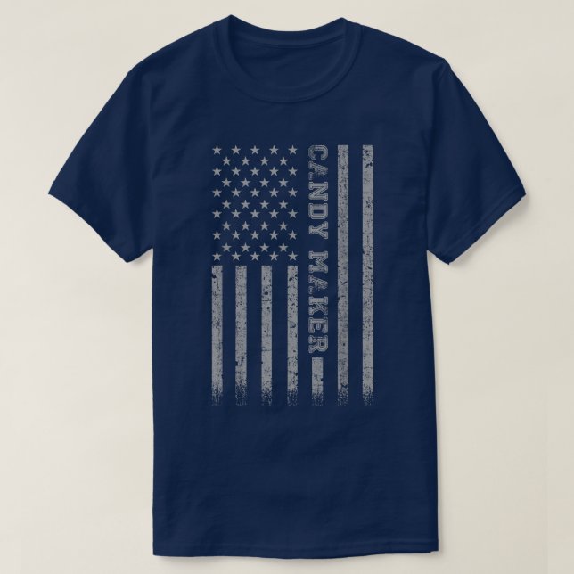 Candy Maker American Flag 319 T-Shirt (Design Front)
