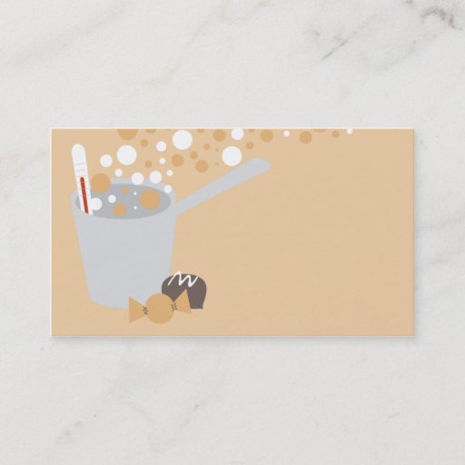 Customizable candy making boiling pot chocolate business card