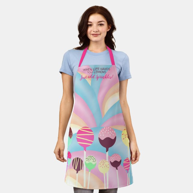 Candy making cake pops confections personalized apron (Worn)