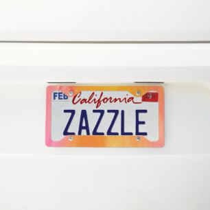 Candy Marble Swirly Waves License Plate Frame