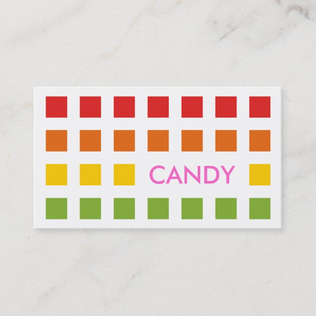 CANDY (mod squares) Business Card (Front)