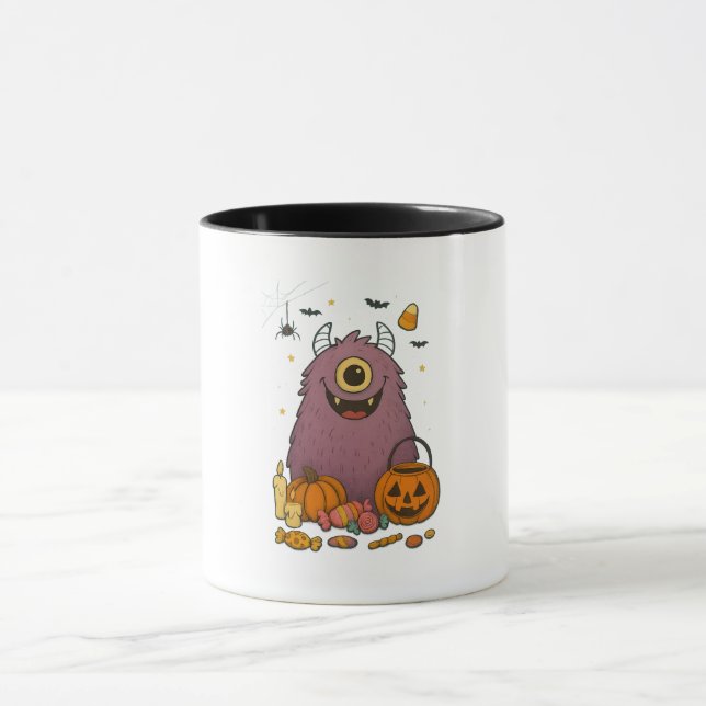 Candy Monster Bash – Cute Halloween Design Mug (Center)